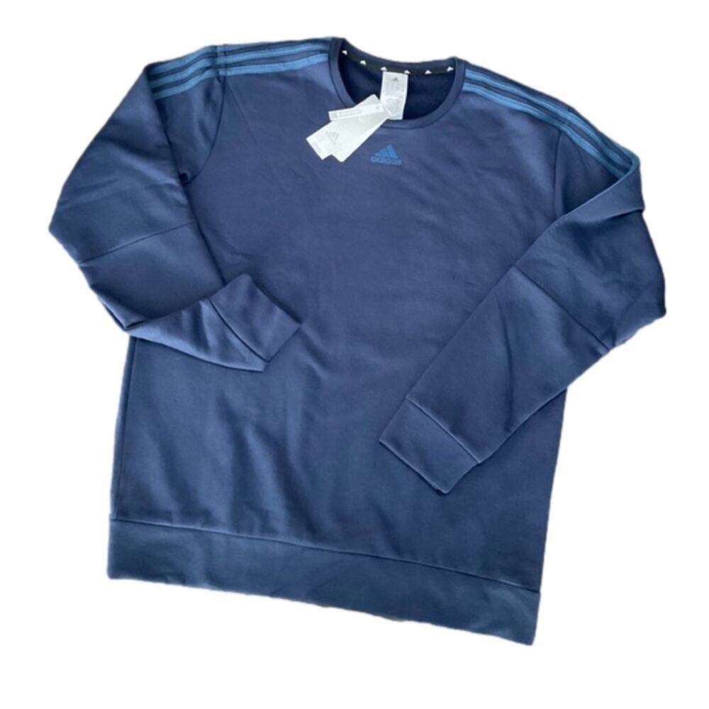 Adidas Men’s Fleece Sweatshirt Blue Size Large NWT